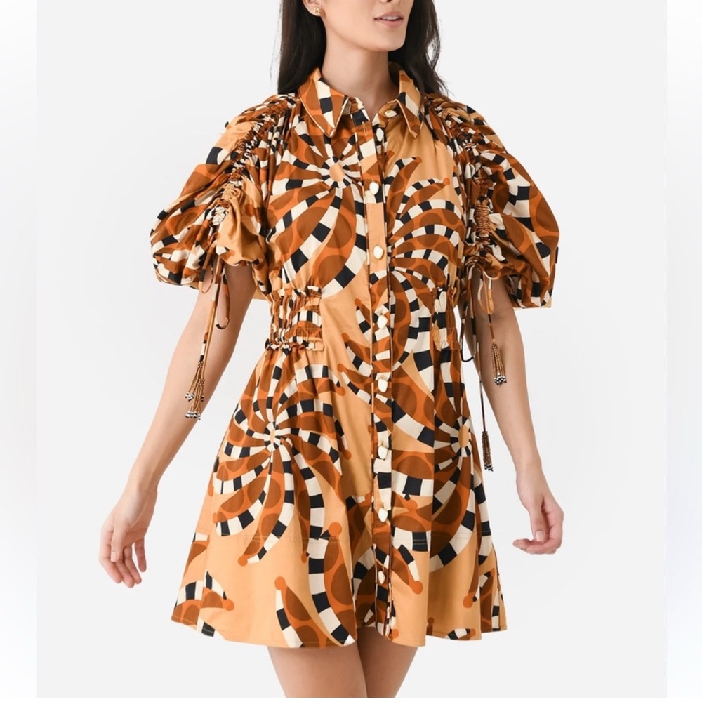FARM Rio Bananada Bjtton Down Mini Dress | Excellent Used Condition | Size L